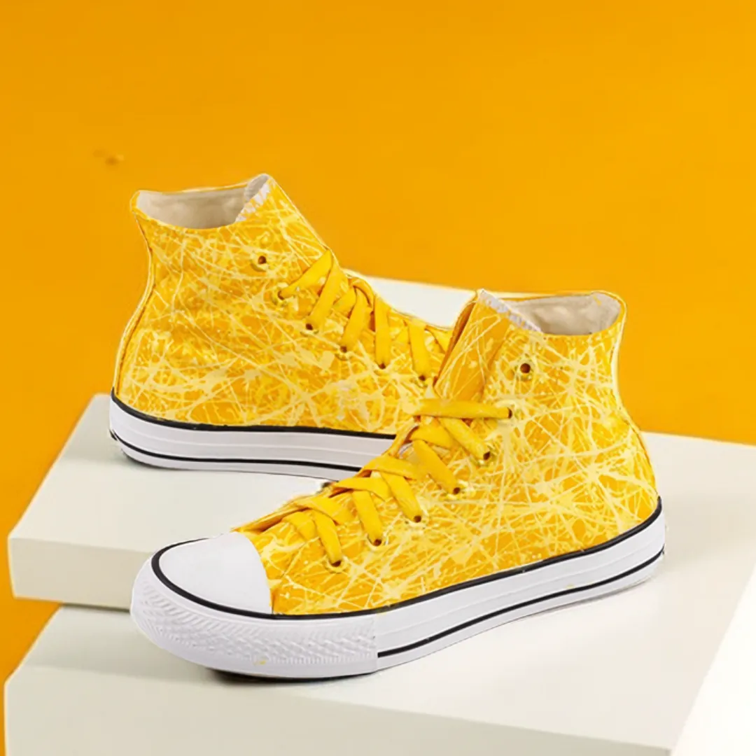#009 Splash Ink Hand-Painted Canvas Shoes