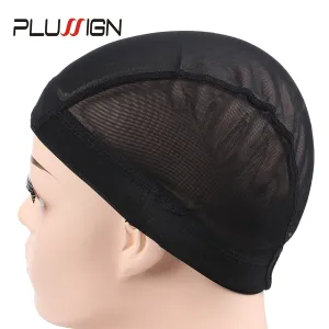 5Pcs/Lot Wig Caps For Making Wigs Great Elastic Band Mesh Dome Cap Wholesale Mesh Weaving Cap Breathable Material Black