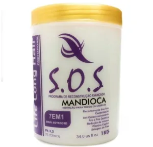 7 in 1 Reconstruction SOS Cassava Manioc Nourishing Mask 1Kg - Life Long Hair