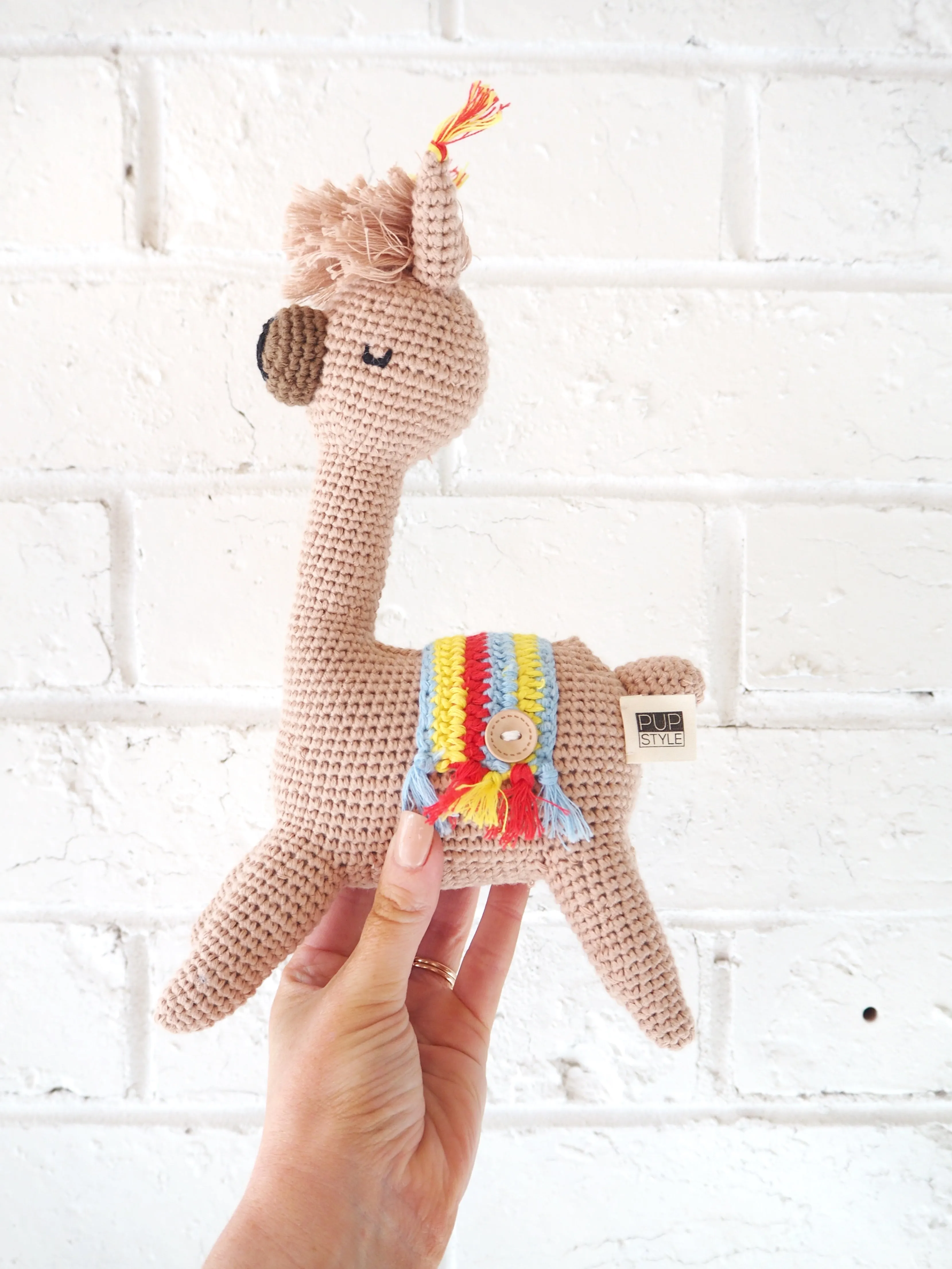 Alpaca Organic Crochet Squeaky Toy