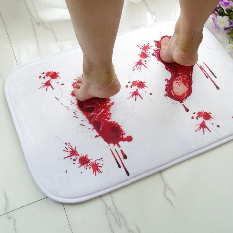 Anti-Slip Bloody Footprints Bath Mat