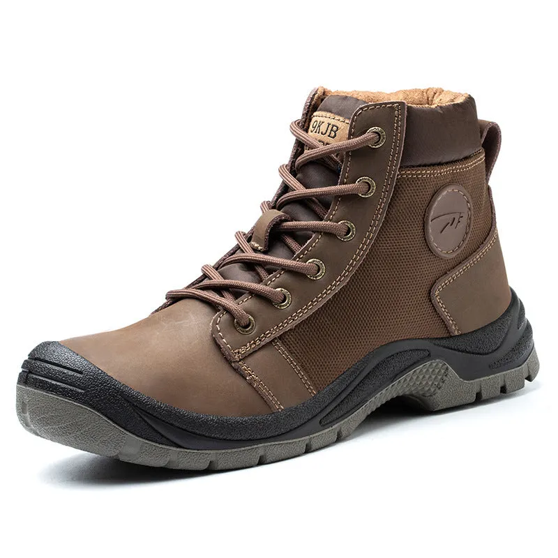 Anti-smash And Wear-resistant High-top Men's Non-slip, Waterproof And Oil-resistant Protective Shoes