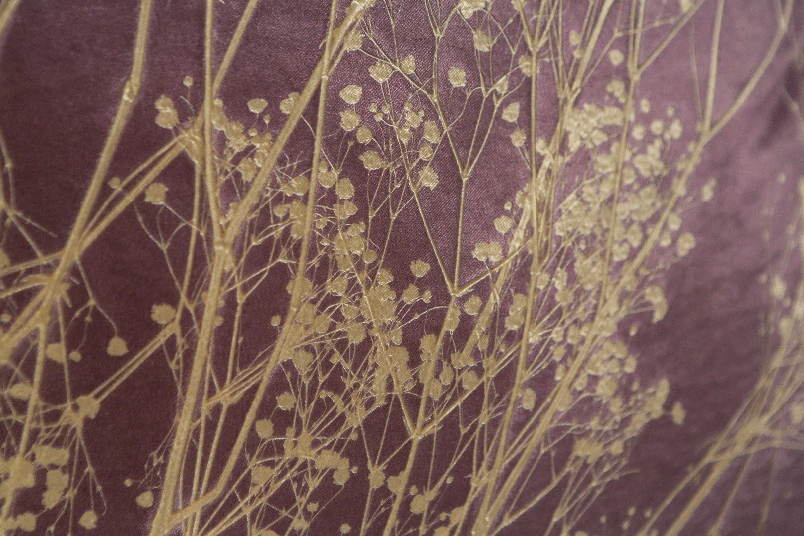 Baby's Breath On Violet Pillow - Aviva Stanoff Design