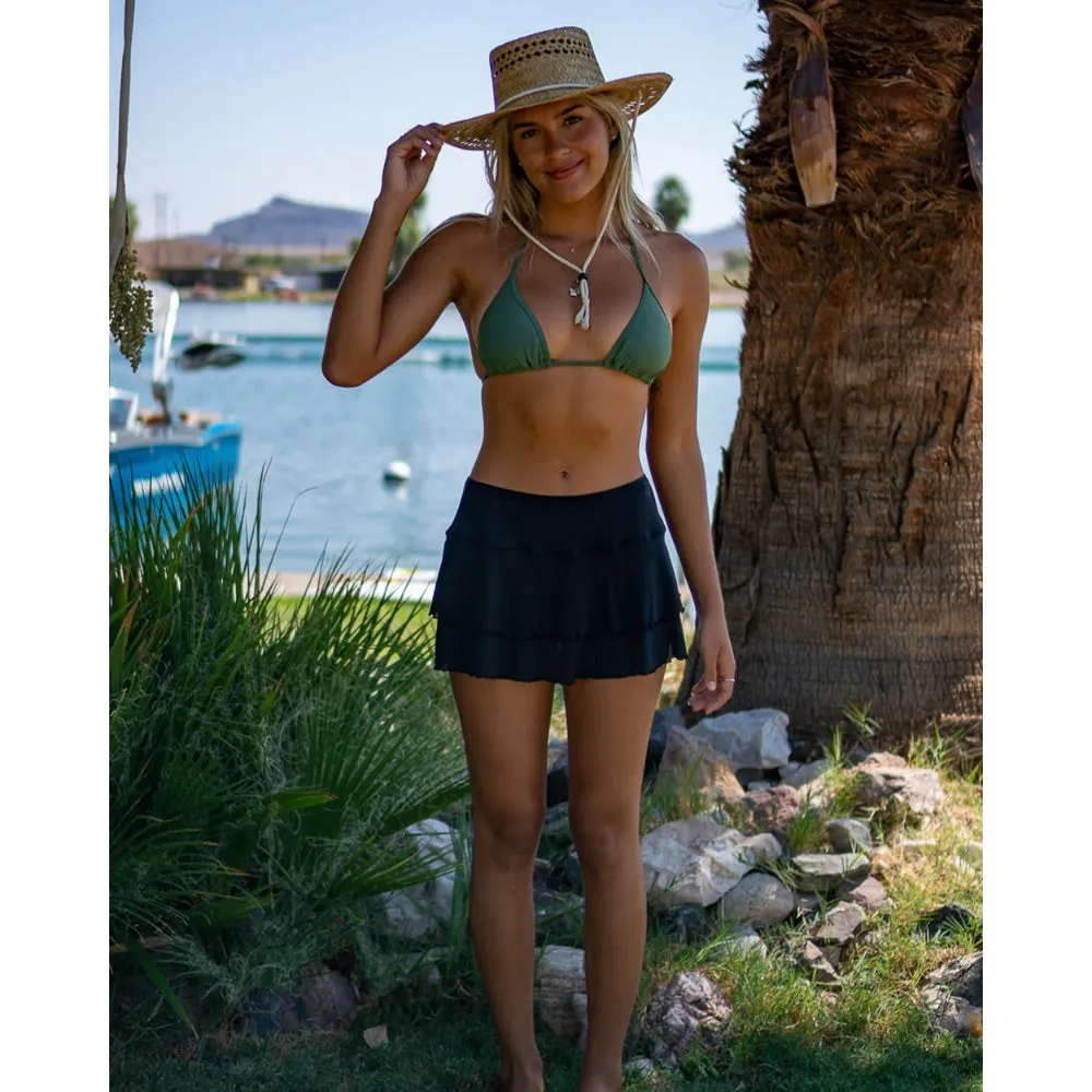 BODY GLOVE SMOOTHIES LAMBADA COVER-UP SKIRT BLACK