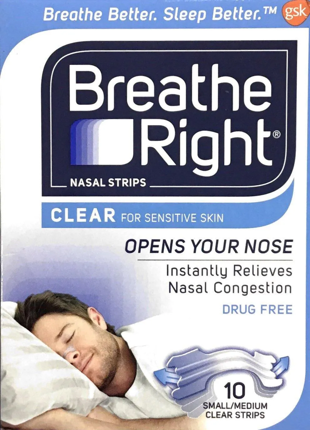 Breathe Right Nasal Strips-Regular Strips 10