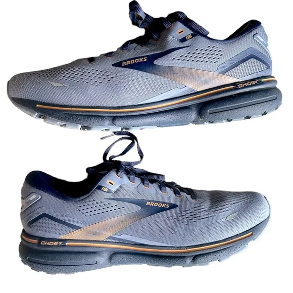 Brooks Ghost 15 Men’s Running Shoes  Sneakers Gray Mesh size 10-1/2 Wide 2E
