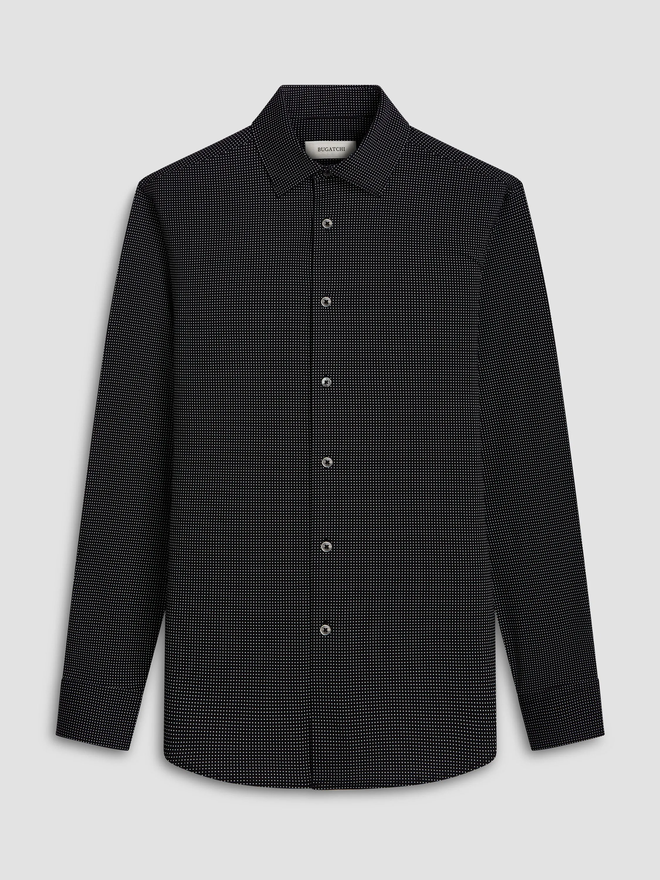 Bugatchi Ooohcotton James Long Sleeve Shirt - Black