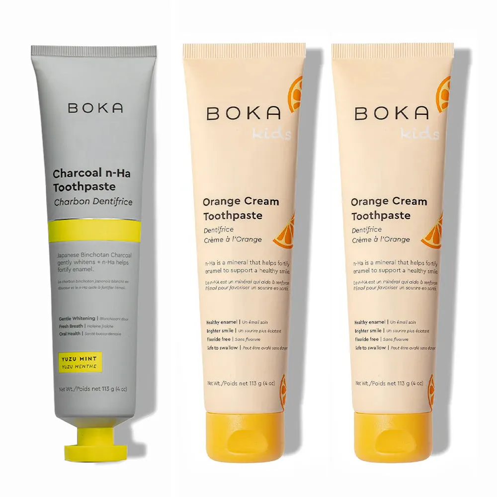 Charcoal Yuzu Mint Whitening n-Ha Toothpaste 3-pack