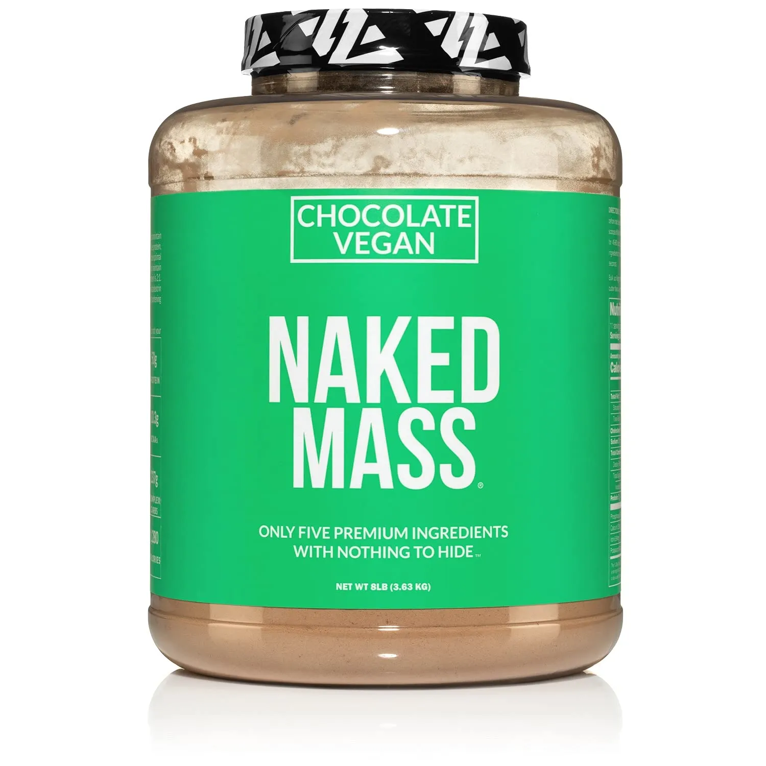 Chocolate Vegan Weight Gainer Supplement | Naked Vegan Mass - 8LB