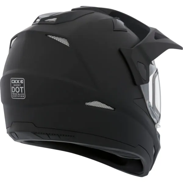 CKX Quest RSV Winter Electric Lens Backcountry Full-Face Helmet Solid Black