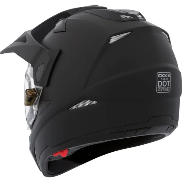 CKX Quest RSV Winter Electric Lens Backcountry Full-Face Helmet Solid Black