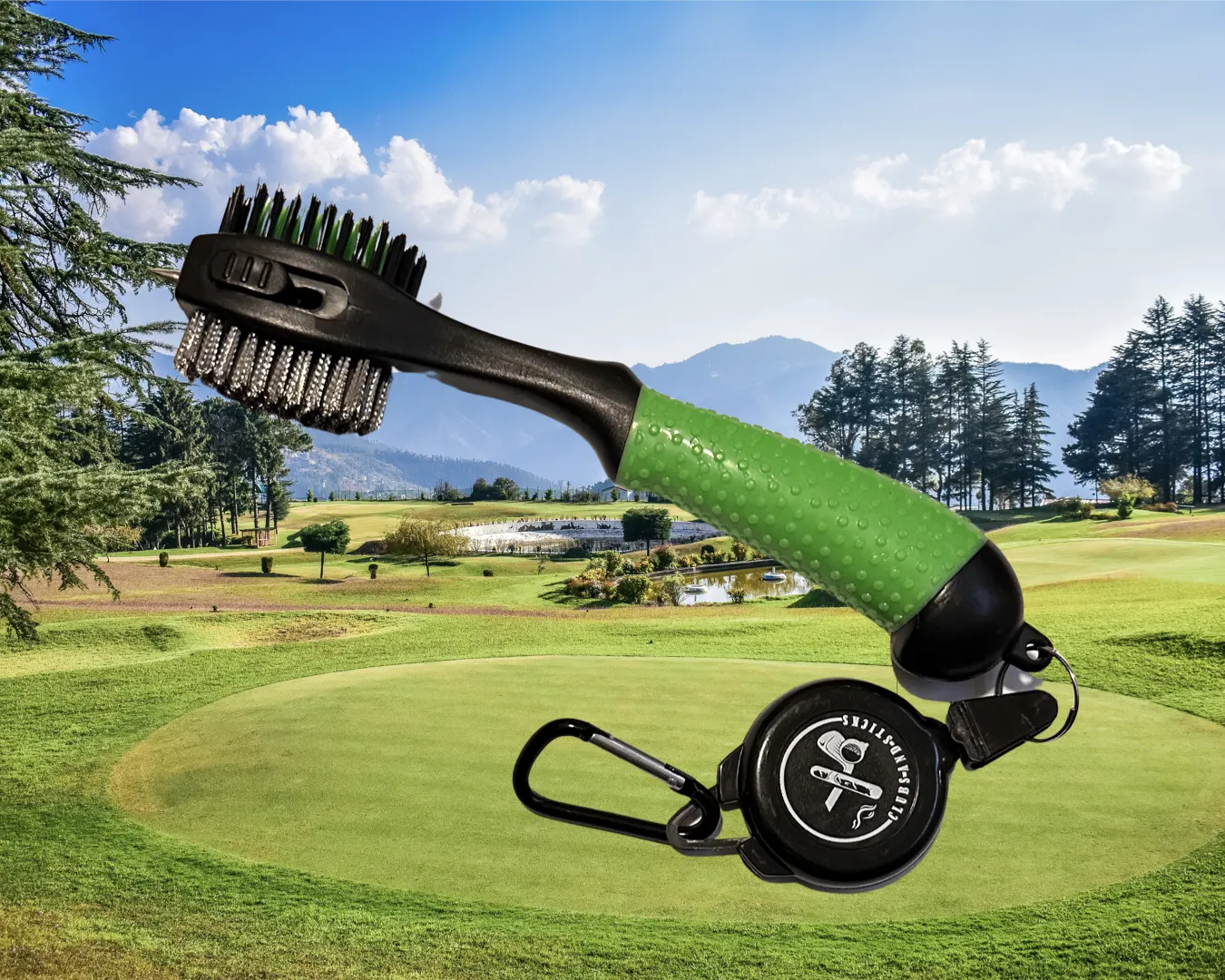 Clubs and Sticks Golf Brush
