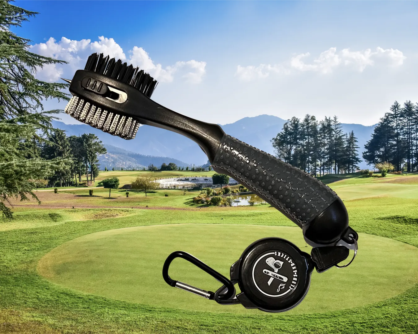 Clubs and Sticks Golf Brush
