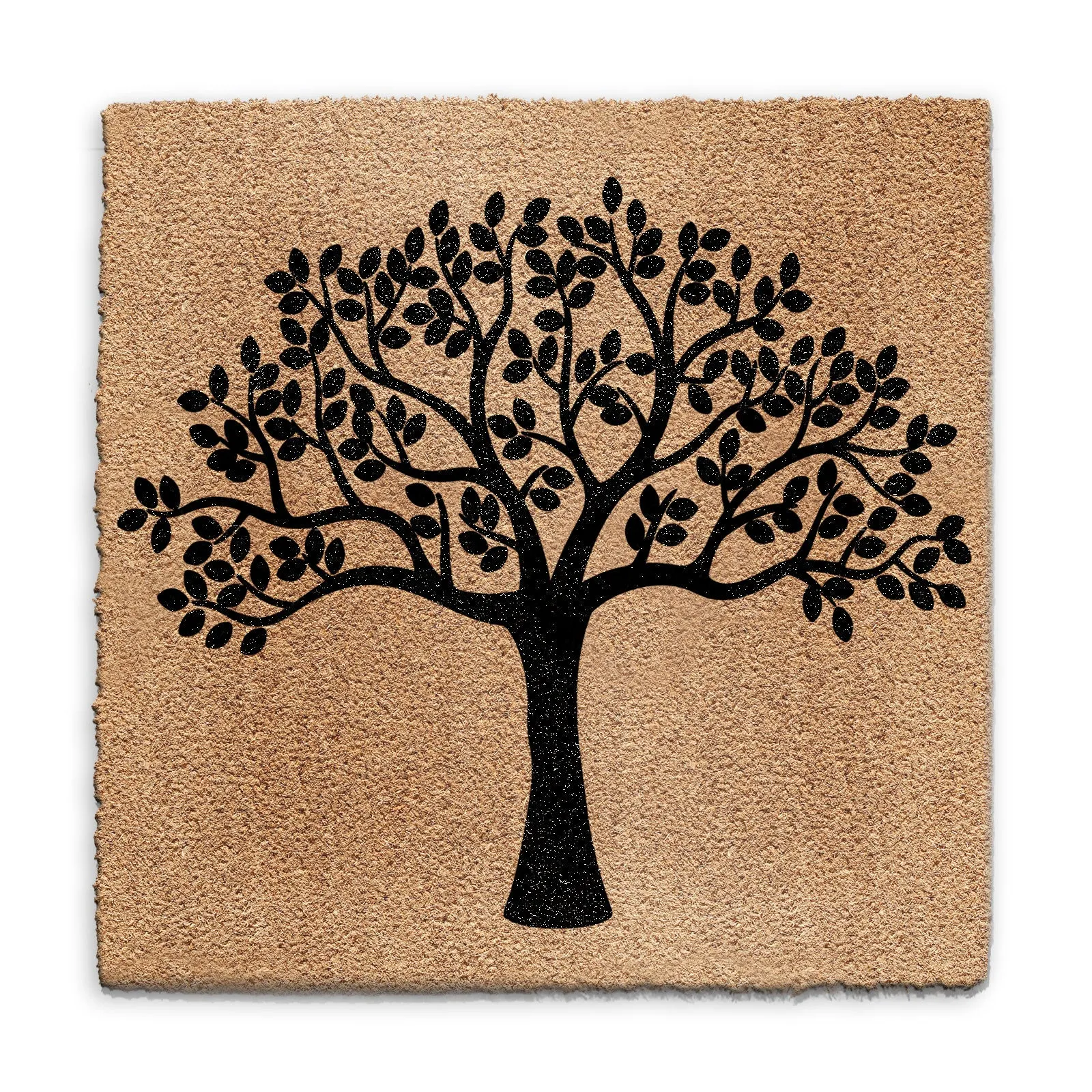 Coir Doormat - Black Tree