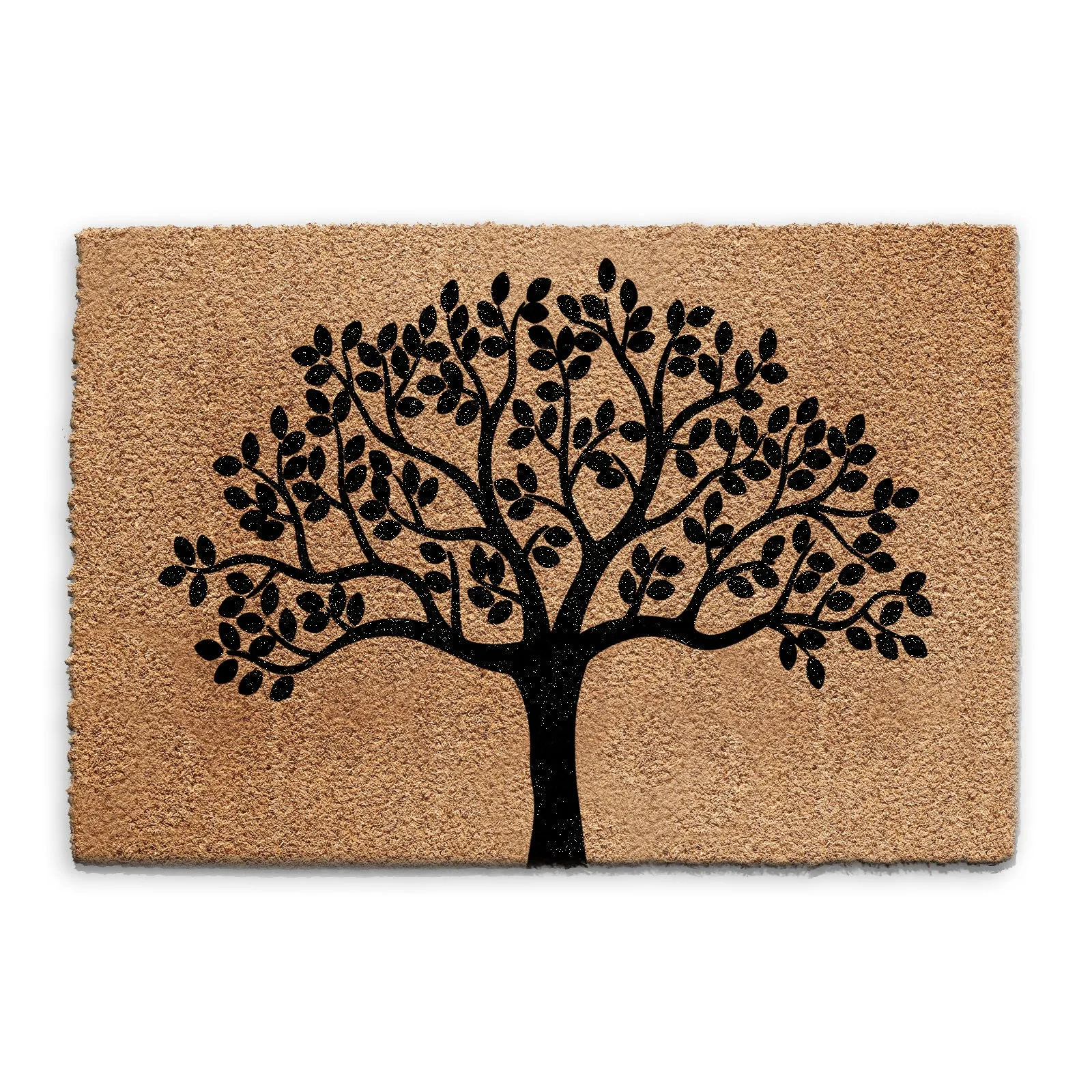 Coir Doormat - Black Tree