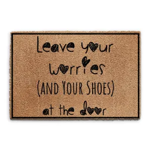 Coir Doormat - Funny Leave Your Worries