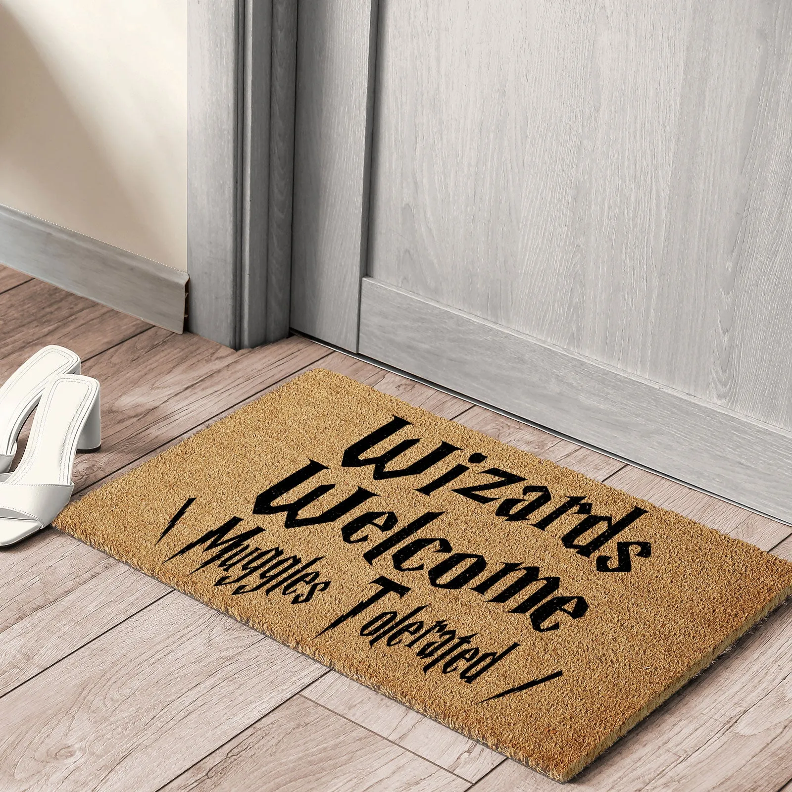 Coir Doormat - Wizards Welcome, Muggles Tolerated