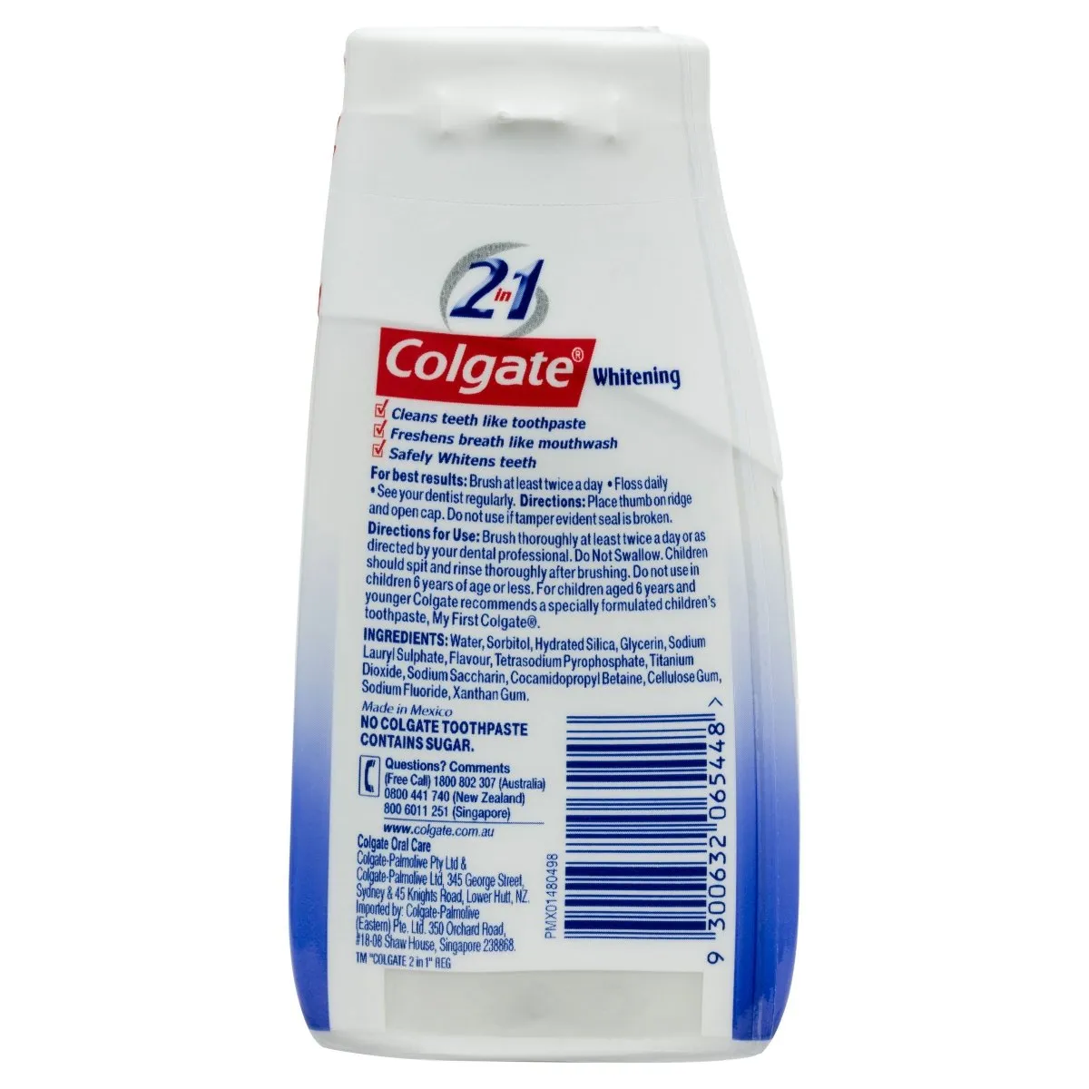 Colgate 2 in 1 Toothpaste & Mouthwash Whitening 130g