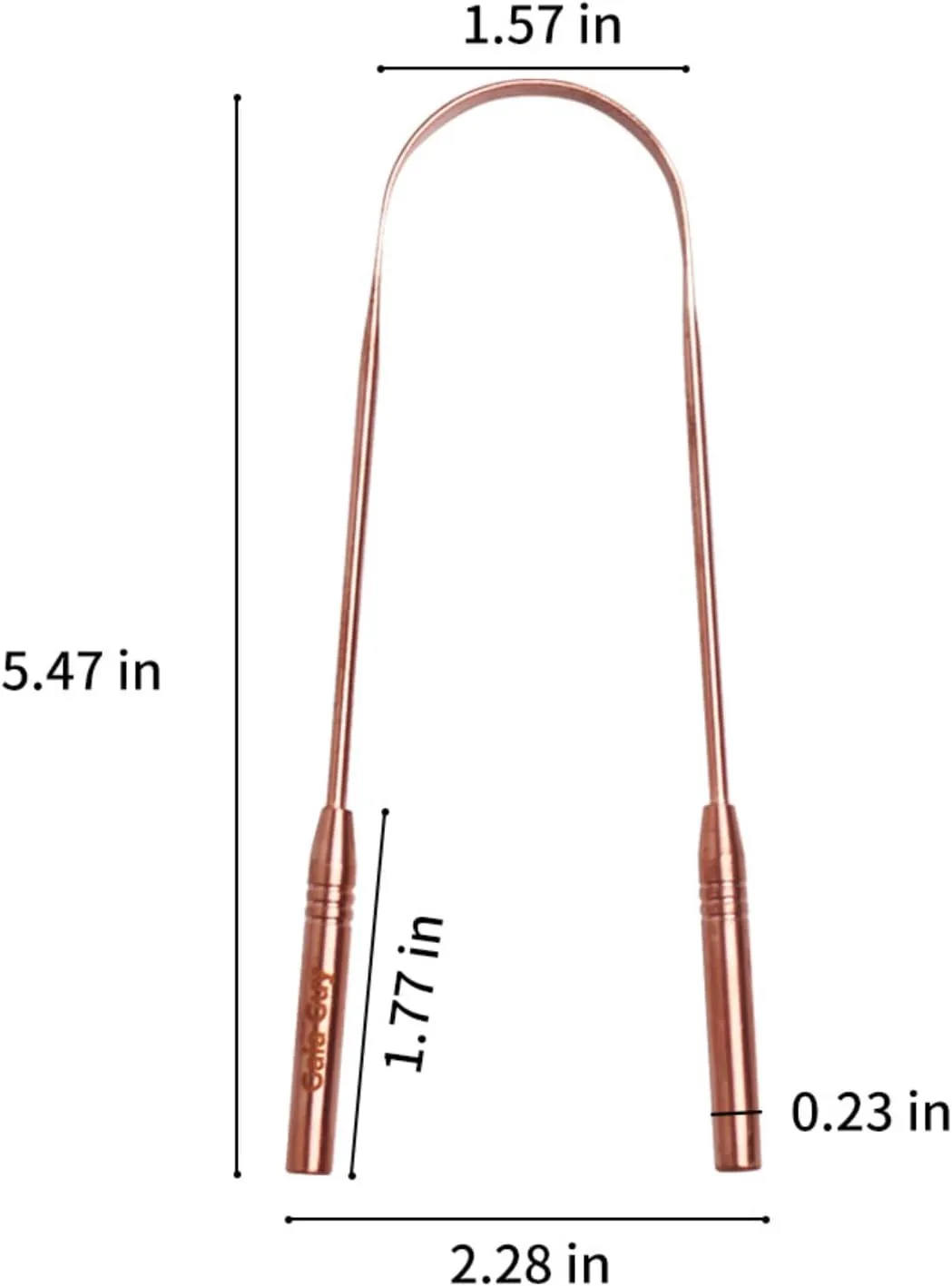 Copper Tongue Scraper with Metal Case - 2 Pack - Plastic Free Tongue Scrapers