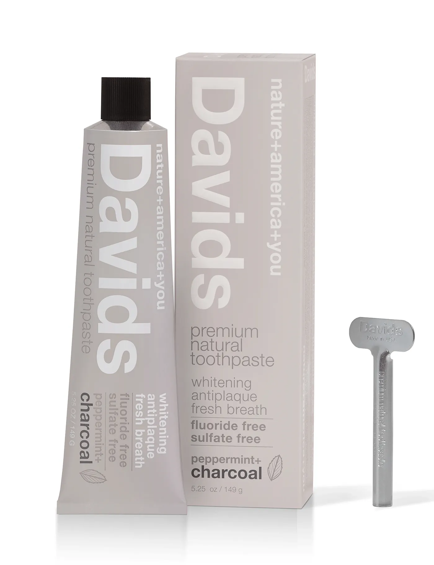 Davids Premium Toothpaste - Charcoal   Peppermint