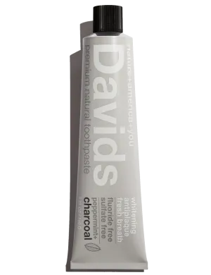 Davids Premium Toothpaste - Charcoal   Peppermint