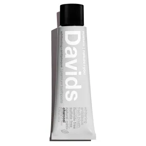 Davids Travel Size Premium Toothpaste - Charcoal   Peppermint 1.75 oz.