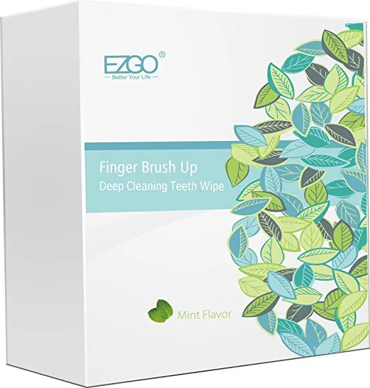 Deep Cleaning Teeth Wipes/Oral Finger Brush Ups mint flavor 100/pkg