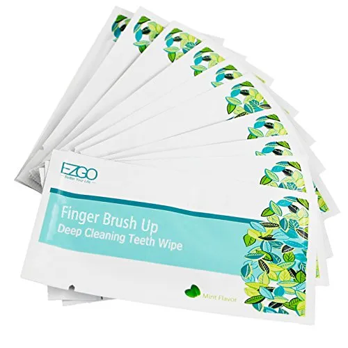 Deep Cleaning Teeth Wipes/Oral Finger Brush Ups mint flavor 100/pkg