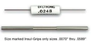 DELTRONIC - Class X - Individual Plug Gauges - in .0025mm increments - (Metric) Range 0.1000 - 0.3800mm Code D1000-3800, Length  47.62mm