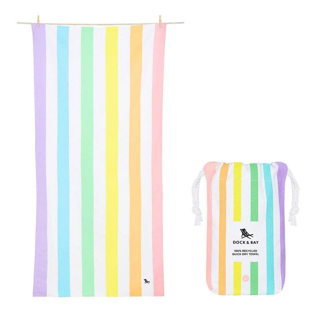 Dock & Bay Beach Towel Cabana Collection L | Quick Dry | Unicorn Waves