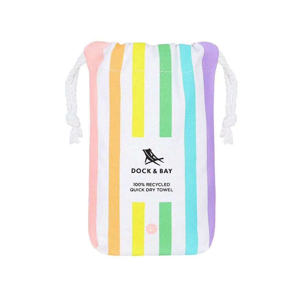 Dock & Bay Beach Towel Cabana Collection L | Quick Dry | Unicorn Waves