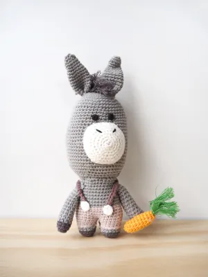 Donkey Organic Crochet Squeaky Toy