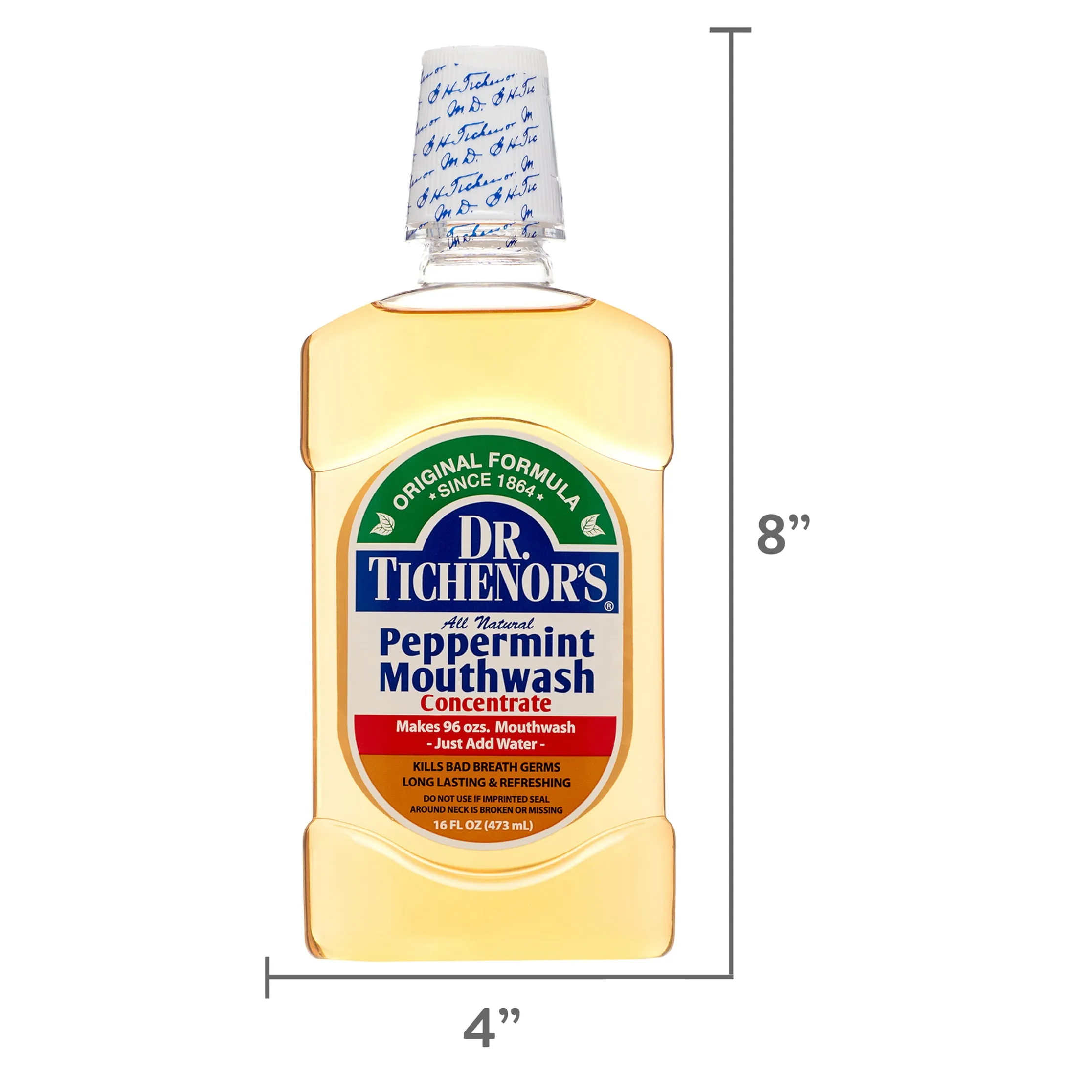 Dr. Tichenor's Peppermint Mouthwash, All Natural, Concentrate, 16 fl. oz.