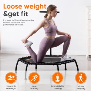 ebounder, Fitness Trampoline W/ Adjustable Handle, Trampoline for Indoor/Outdoor/Garden/Yoga Workout