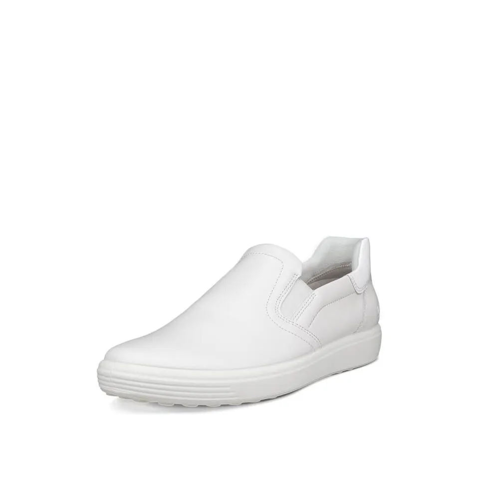 Ecco Women's Soft 7 Easy Slip On Shoe - White/Patent White