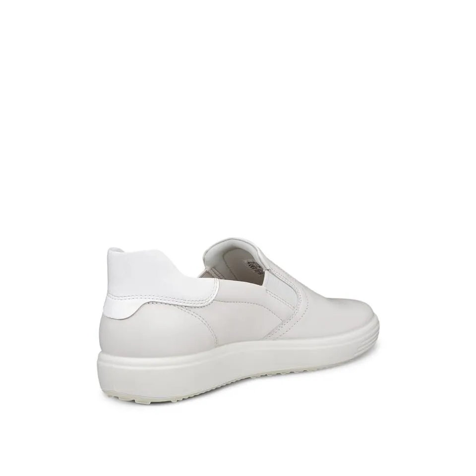 Ecco Women's Soft 7 Easy Slip On Shoe - White/Patent White