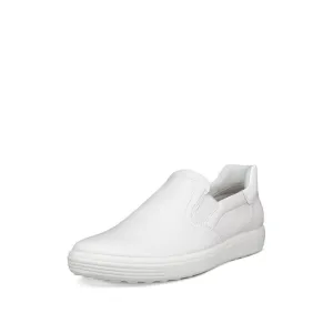Ecco Women's Soft 7 Easy Slip On Shoe - White/Patent White