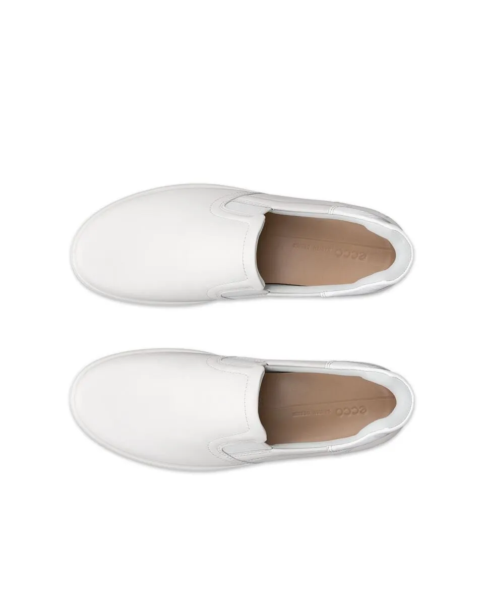 Ecco Women's Soft 7 Easy Slip On Shoe - White/Patent White