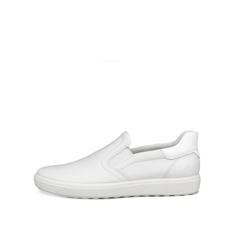 Ecco Women's Soft 7 Easy Slip On Shoe - White/Patent White