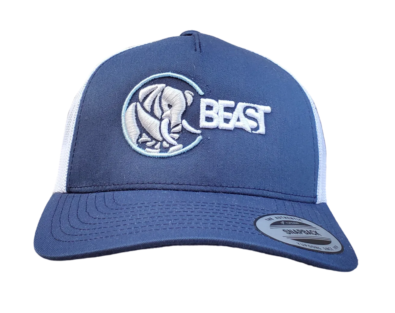 Elephant Beast Navy Blue & White Trucker Mesh Snapback Cap