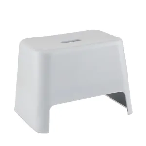FaSoLa Grey-Blue Anti-Slip Bathroom Stool, 33.2*22.7*23.2cm