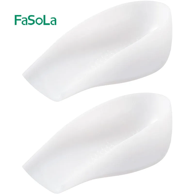 FaSoLa Invisible Silicone Height Increase Insoles for Women - 3.5cm, White