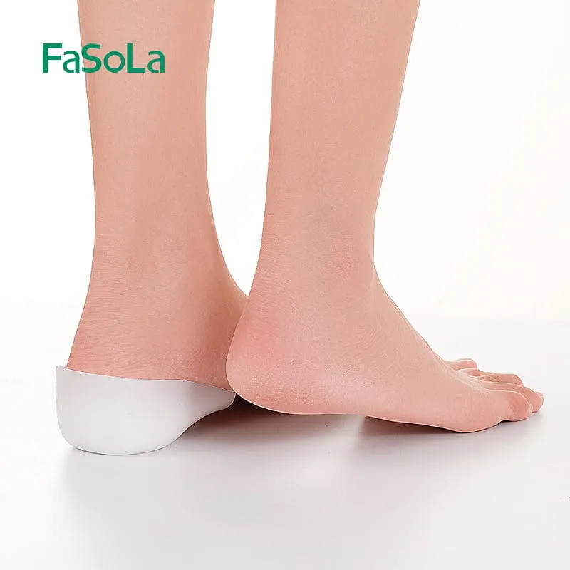 FaSoLa Invisible Silicone Height Increase Insoles for Women - 3.5cm, White