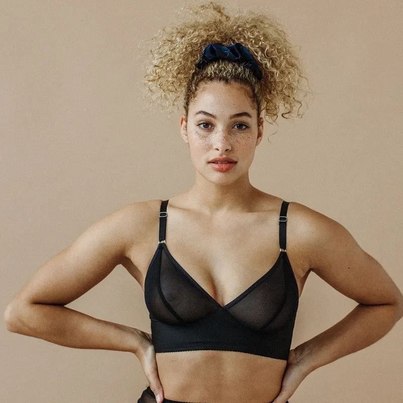 Fortnight: Luna Mesh Longline Wireless Bra  - 38E, Last One!
