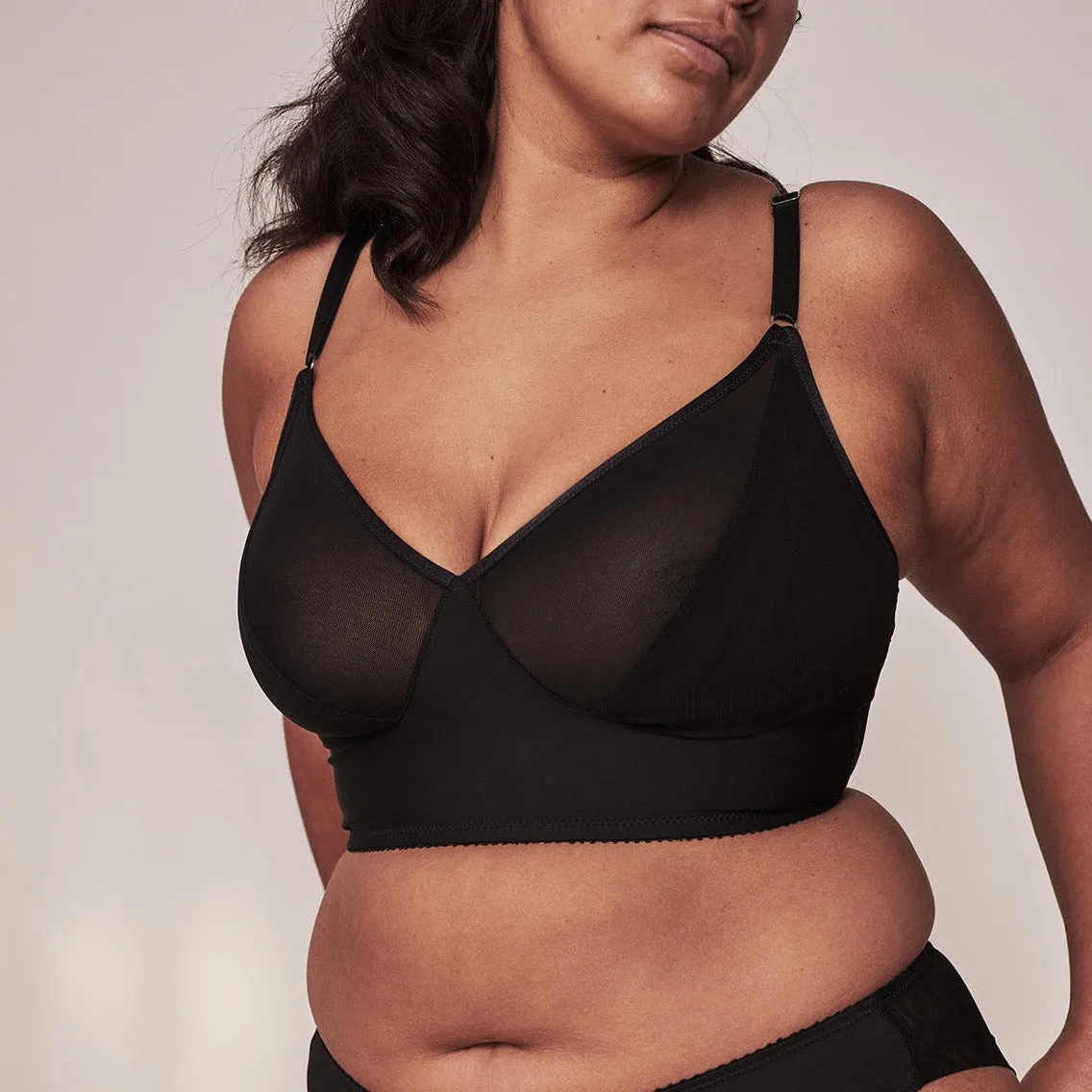 Fortnight: Luna Mesh Longline Wireless Bra  - 38E, Last One!