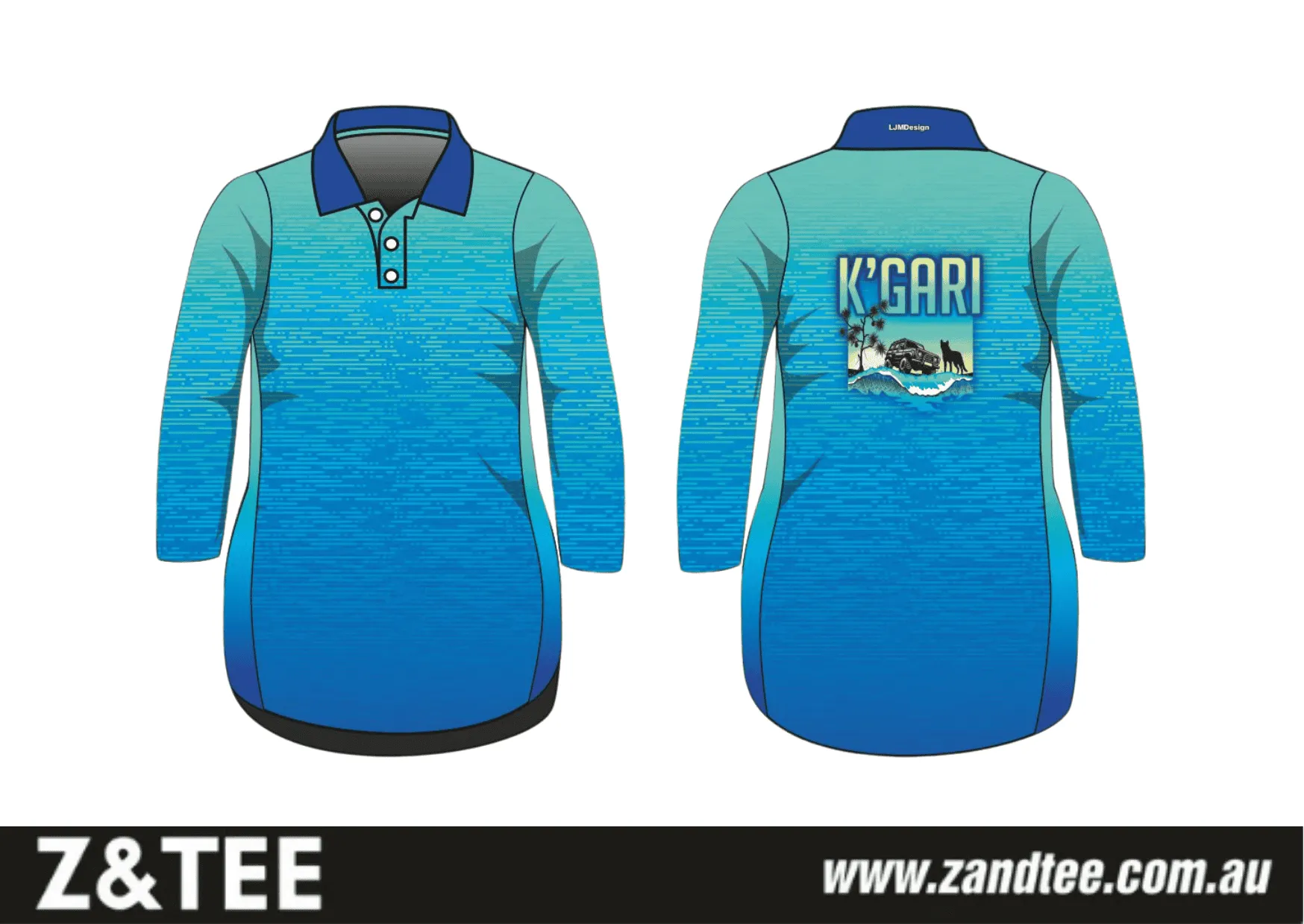 Fraser Island | K'gari Beach Wave Blue Fishing Dress ★Pre-Order★