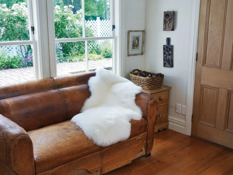 [Free Expedited Shipping] Sheepskin Rug in Ivory Single Pelt
