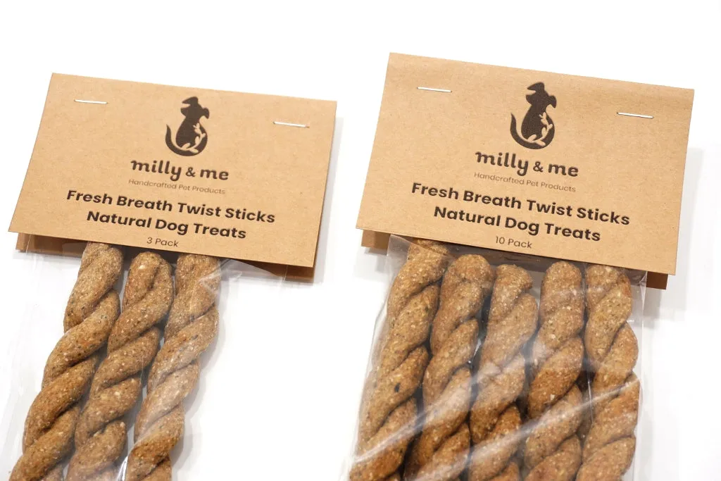 Fresh Breath Twist Sticks Natural Dog Treats