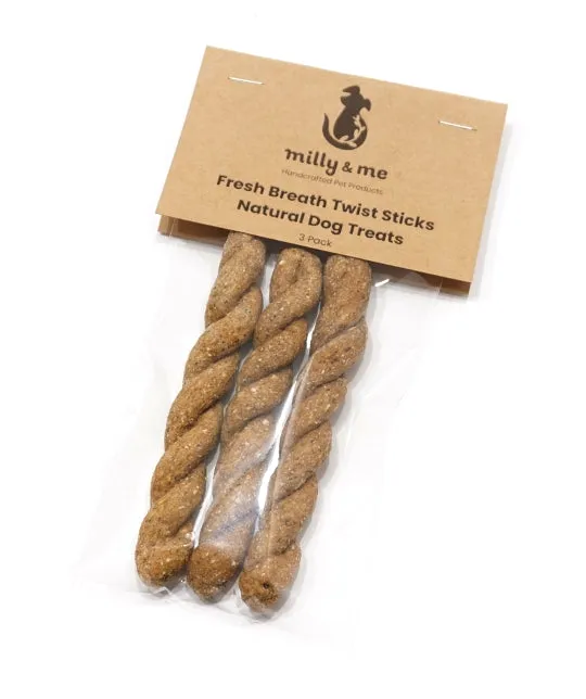 Fresh Breath Twist Sticks Natural Dog Treats