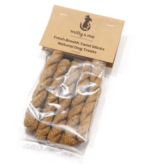 Fresh Breath Twist Sticks Natural Dog Treats